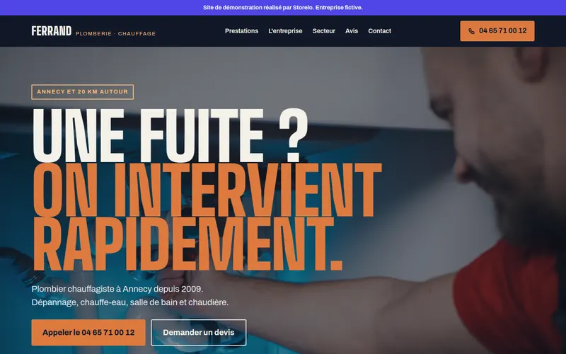 Site de démonstration : plombier