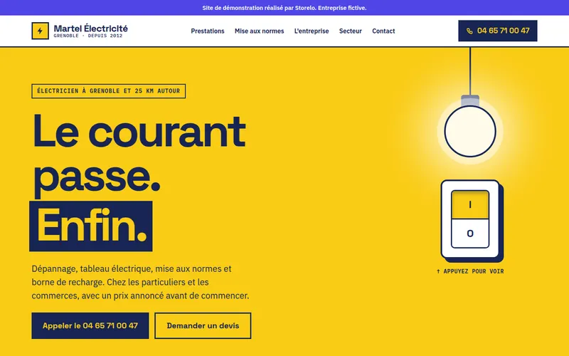 Site de démonstration : électricien